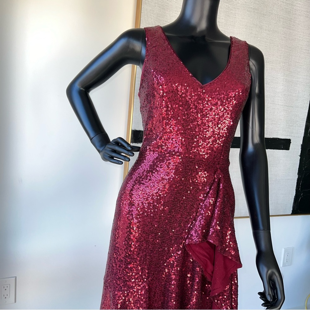 Grace Karin Red High Low V-Neck Sundress - Picture 4 of 7